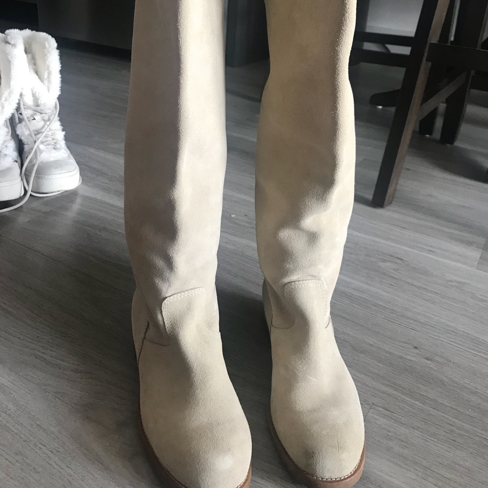 Jimmy Choo Suede Tan Biker Boots